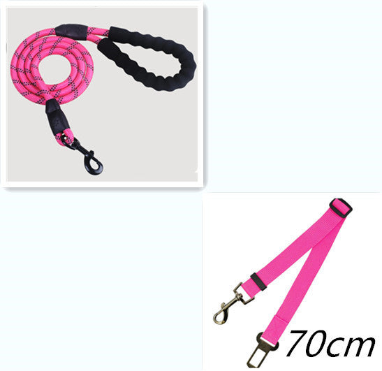 Reflective Nylon Dog Leash – Heavy Duty Pet Leash Rope for Small, Medium, and Large Dogs