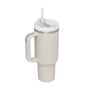 40oz Insulated Tumbler with Handle & Straw – Stainless Steel Vacuum Coffee Mug with Lid, Spill Proof Travel Cup for Hot & Cold Drinks