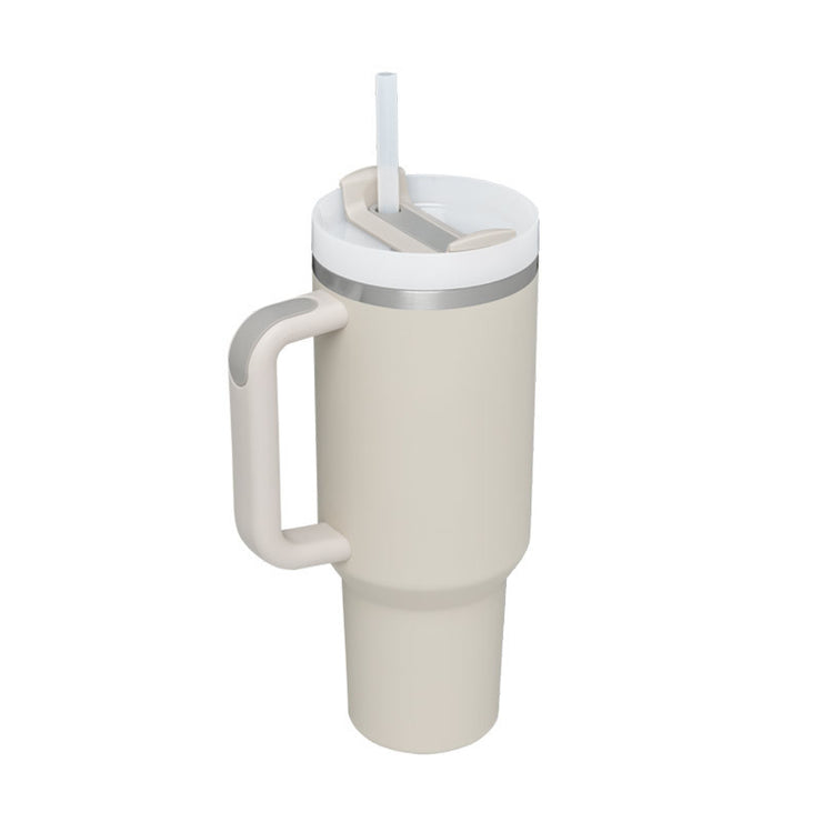 40oz Insulated Tumbler with Handle & Straw – Stainless Steel Vacuum Coffee Mug with Lid, Spill Proof Travel Cup for Hot & Cold Drinks