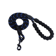 Reflective nylon dog leash with foam handle