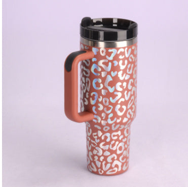 40oz Insulated Tumbler with Handle & Straw – Stainless Steel Vacuum Coffee Mug with Lid, Spill Proof Travel Cup for Hot & Cold Drinks