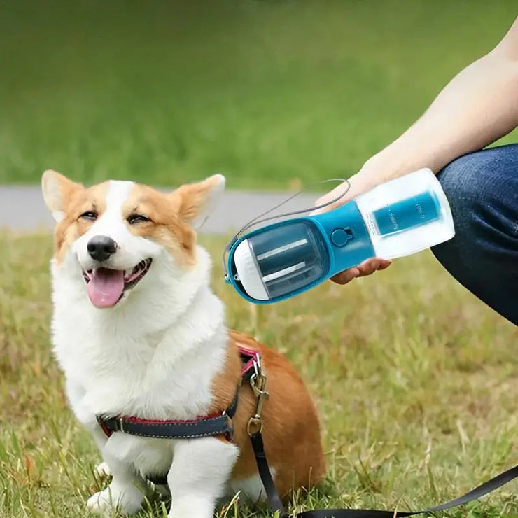 Portable pet travel cup with 300ml water dispenser