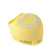 Silicone Dog Bath Brush with Shampoo Dispenser – Pet Massage Grooming Gloves for Dogs & Cats