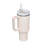 40oz Insulated Tumbler with Handle & Straw – Stainless Steel Vacuum Coffee Mug with Lid, Spill Proof Travel Cup for Hot & Cold Drinks