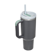 40oz Insulated Tumbler with Handle & Straw – Stainless Steel Vacuum Coffee Mug with Lid, Spill Proof Travel Cup for Hot & Cold Drinks