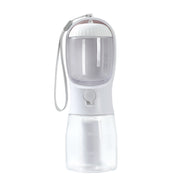 3-in-1 dog water bottle with food container and waste bag holder