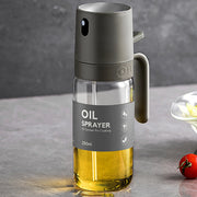 No-drip olive oil dispenser with ergonomic handle