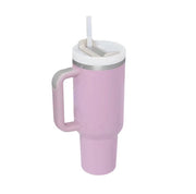 40oz Insulated Tumbler with Handle & Straw – Stainless Steel Vacuum Coffee Mug with Lid, Spill Proof Travel Cup for Hot & Cold Drinks