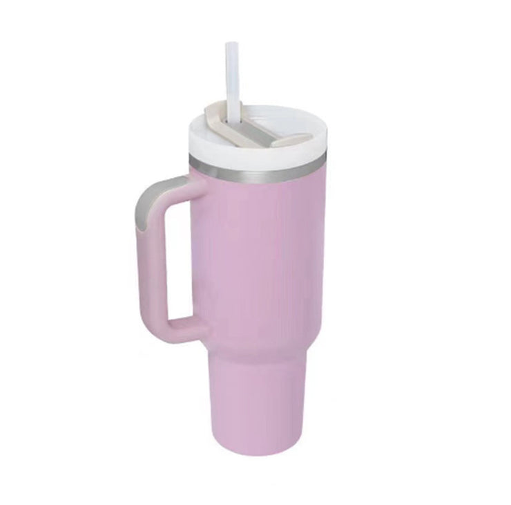 40oz Insulated Tumbler with Handle & Straw – Stainless Steel Vacuum Coffee Mug with Lid, Spill Proof Travel Cup for Hot & Cold Drinks