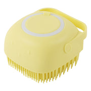 Silicone Dog Bath Brush with Shampoo Dispenser – Pet Massage Grooming Gloves for Dogs & Cats