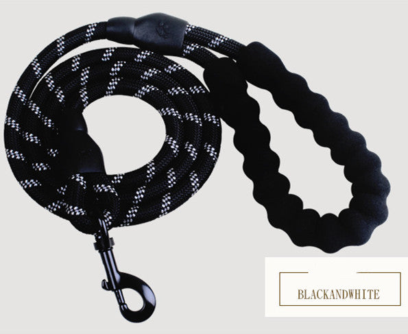Non-slip padded dog leash handle for comfort