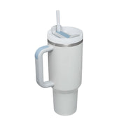 40oz Insulated Tumbler with Handle & Straw – Stainless Steel Vacuum Coffee Mug with Lid, Spill Proof Travel Cup for Hot & Cold Drinks