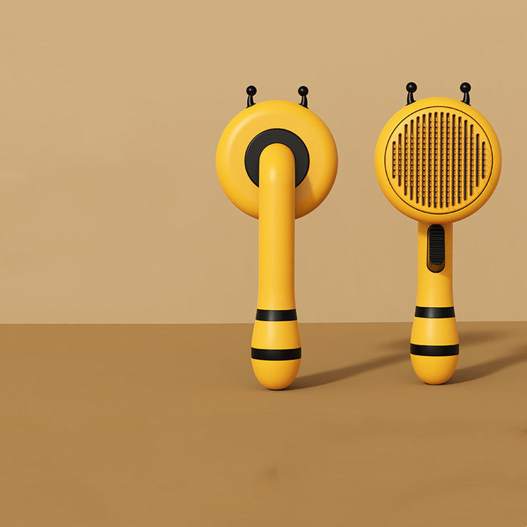 Cute yellow bee pet comb for cats and puppies