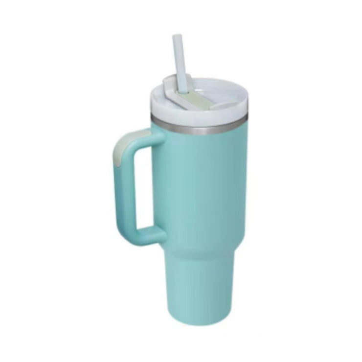 40oz Insulated Tumbler with Handle & Straw – Stainless Steel Vacuum Coffee Mug with Lid, Spill Proof Travel Cup for Hot & Cold Drinks