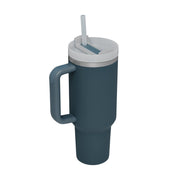 40oz Insulated Tumbler with Handle & Straw – Stainless Steel Vacuum Coffee Mug with Lid, Spill Proof Travel Cup for Hot & Cold Drinks